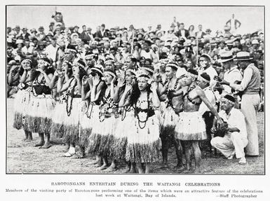 Rarotongans entertain during the Waitangi celebrations