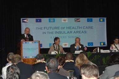 [Assignment: 48-DPA-09-29-08_SOI_K_Isl_Conf_AM] Insular Areas Health Summit [("The Future of Health Care in the Insular Areas: A Leaders Summit") at the Marriott Hotel in] Honolulu, Hawaii, where Interior Secretary Dirk Kempthorne [joined senior federal health officials and leaders of the U.S. territories and freely associated states to discuss strategies and initiatives for advancing health care in those communinties [48-DPA-09-29-08_SOI_K_Isl_Conf_AM_IOD_4734.JPG]