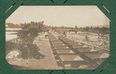 Phosphate hoppers and diggings. From the album: Banaba (Ocean Island)