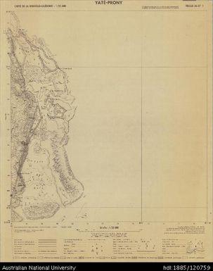 New Caledonia, Yate-Prony, Sheet 35-37I, 1956, 1:25 000