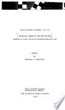 Political change in the Philippines : studies of local politics preceding martial law