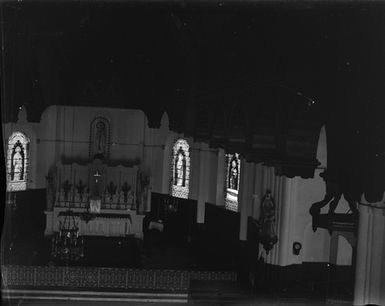 [High angle interior view of a church]