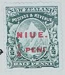 Stamp: New Zealand - Niue Half Penny