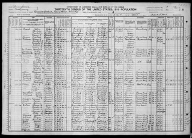 Pennsylvania: MONTGOMERY County, Enumeration District 99, Sheet No. 7B