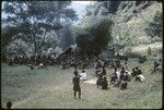 Meeting in Kwiop: local government councillor Mai Kopi in center, Edwin Cook standing