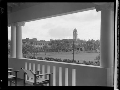 Government Buildings, seen from a distance, Suva, Fiji