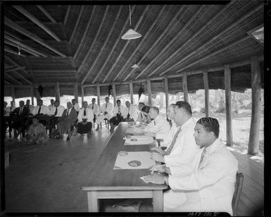 Meeting of the Faipule, Samoa - Photograph taken by W Walker