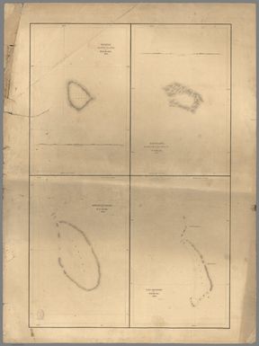 Tatara or King's Island, by the U.S.Ex.Ex. 1839. Henuake, Honden, or Dog Id., by the U.S.Ex.Ex. 1839. Penrhyn's Island, by the U.S.Ex.Ex. 1841. Two Groups (Dawhaida I. and Manaka I.), by the U.S.Ex.Ex. 1841.