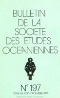 Bulletin de la Société des Études Océaniennes numéro 197