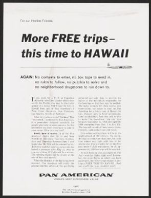 More FREE trips--this time to HAWAII