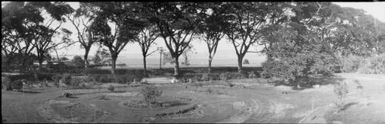 View across the Chinnery's garden to the harbour, Malaguna Road, Rabaul, New Guinea, 1937 / Sarah Chinnery