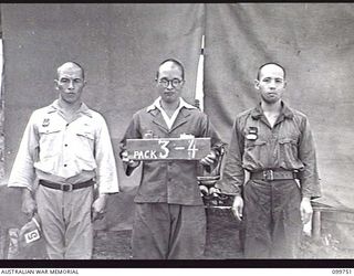 RABAUL, NEW BRITAIN, 1946-02-05. IDENTIFICATION PHOTOGRAPH OF SUSPECTED JAPANESE WAR CRIMINALS