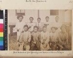 Portrait of student teachers, Port Moresby, Papua New Guinea, ca. 1890