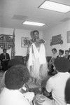 Man conducting a ceremony at the opening of the Fiji Consulate, Los Angeles, 1983