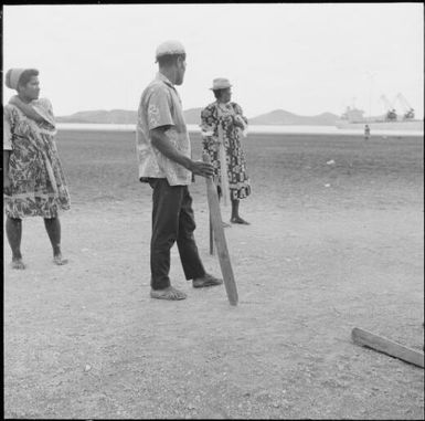 Islanders playing cricket, New Caledonia, 1967 / Michael Terry