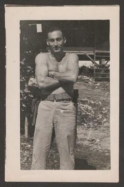 [Shirtless Man Crossing His Arms]