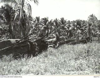 MADANG, NEW GUINEA. 1944-10. TANKS ADVANCING OVER A SELECTED COURSE DURING TESTS CONDUCTED AT HQ 4 ARMOURED BRIGADE