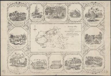 Illustrated map of Feejee : presented by the Missionary Committee to collectors of juvenile Christmas offerings