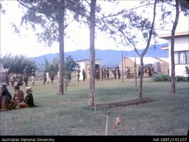 People lined up at election