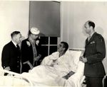 Eleanor Roosevelt Visiting Lieutenant Colonel Evans F. Carlson at San Diego Naval Hospital