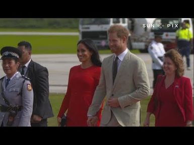 The Duke and Duchess of Sussex in Tonga