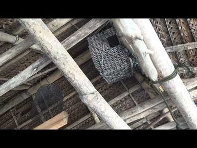 Inside a Canoe House on Kapingamarangi Atoll, Micronesia