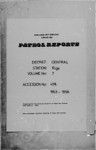 Patrol Reports. Central District, Rigo, 1953-1956