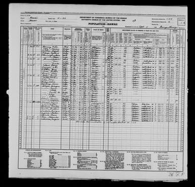 1940 Census Population Schedules - Hawaii - Hawaii County - ED 1-59