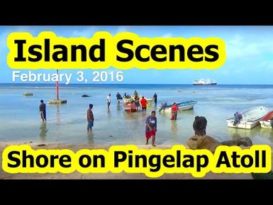 Shore on Pingelap Atoll, Micronesia, before the Micronesian Navigator's Departure, 2016