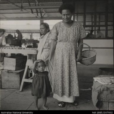 Woman and child at the market