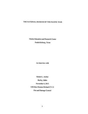 Oral History Interview with Robert Archer, November 4, 2015