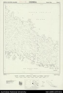 Solomon Islands, British Solomon Islands, Choiseul, Series: X715 (Sketch), Sheet 6, 1959, 1:50 000