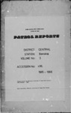 Patrol Reports. Central District, Bereina, 1965-1966