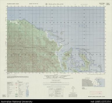 Solomon Islands, Guadalcanal Island, Malapa Island, Series: X713, Sheet 7928 I, 1960, 1:50 000