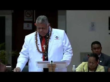 Saunoaga ‘a le Palemia Hon. La’aulialemalietoa Polata’ivao Schmidt - Fono 'a le Palemene - 16.12.25