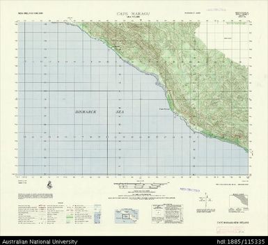 Papua New Guinea, New Ireland, Cape Maragu, Series: AMS T795, Sheet 6048 I, 1965, 1:50 000