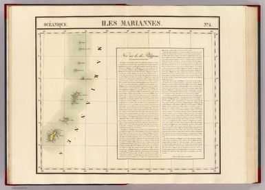 Iles Mariannes. Oceanique no. 5. (Dresse par Ph. Vandermaelen, lithographie par H. Ode. Sixieme partie. - Oceanique. Bruxelles. 1827)