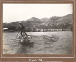 Outrigger canoe, Port Moresby, 1914
