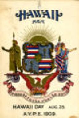 Hawaii Day souvenir ticket, August 25, 1909