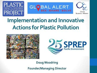 Implementation and Innovative Actions for Plastic Pollution.