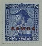 Stamp: New Zealand - Samoa Two Shillings