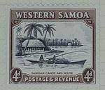 Stamp: Western Samoan Four Pence