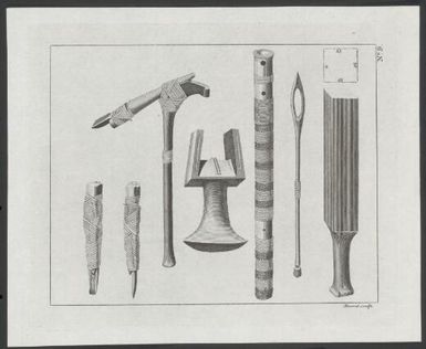 [Tools and instruments from the Society Islands] / Record sculp