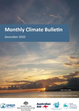 COSPPac Monthly Climate Bulletin, December 2020.