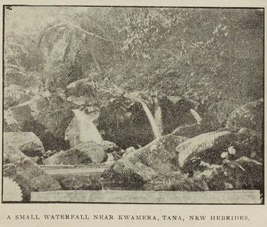 A small waterfall near Kwamera, Tana, New Hebrides