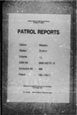 Patrol Reports. Western District, Balimo, 1964 - 1965