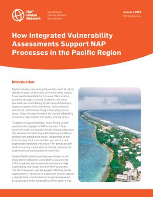 How integrated vulnerability assessments support NAP processes in the Pacific region