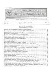 United States Navy Medical News Letter Vol. 21, No. 5, 6 March 1953