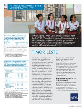 Asian Development Bank Member Factsheet - Timor-Leste