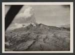 Aerial view of explosive activity from the south-eastern vent of dome, Mount Lamington, Papua New Guinea, 1951